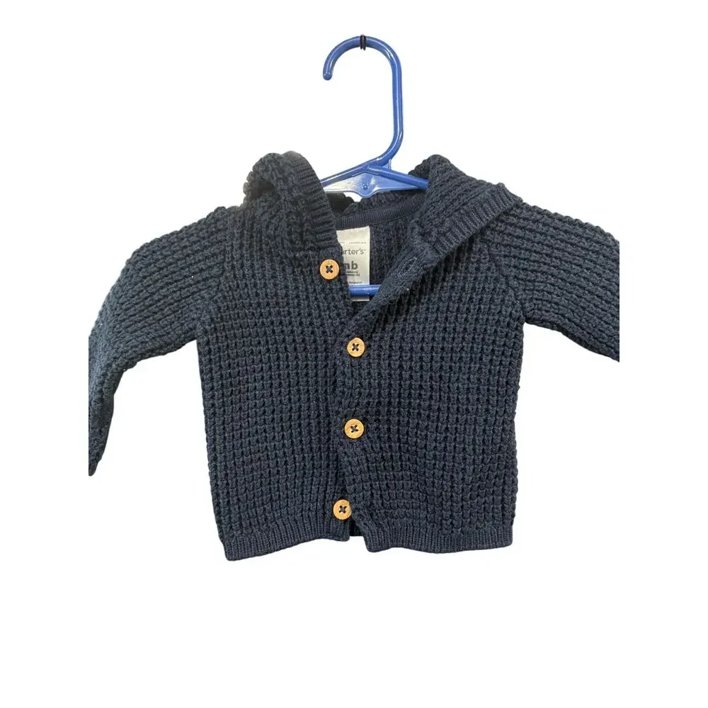 Blue Crocheted Jacket - Carter's - NB